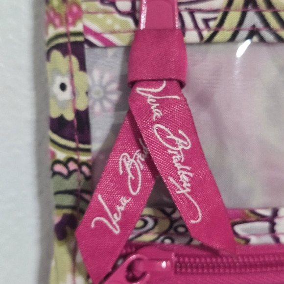 Vera Bradley Floral Pink and Purple Cosmetic Bag - Picture 4 of 5